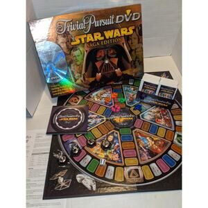 Trivial Pursuit DVD Star Wars Board Game Saga Edition Complete Mint